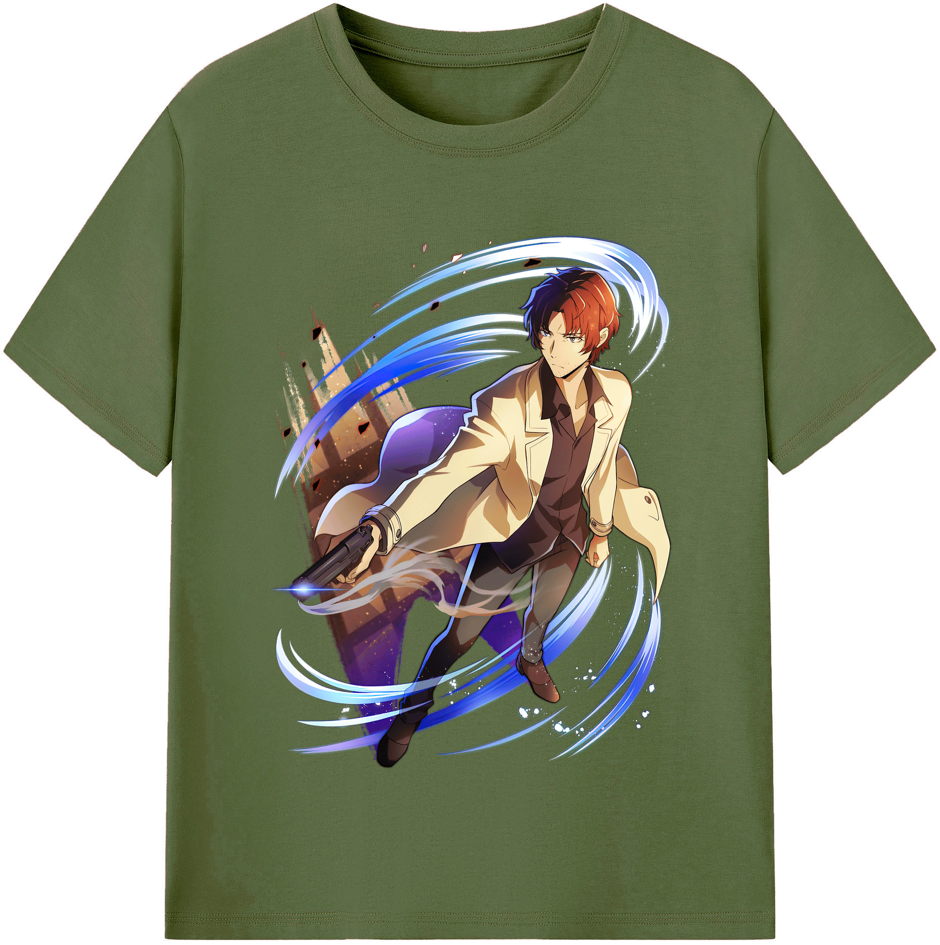 （画像用） 文豪ストレイドッグス Bungo Stray Dogs 綿100％半袖Tシャツ（フロントプリント）